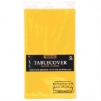 Picture of YELLOW SUNSHINE PLASTIC TABLE COVER 54 X 108 