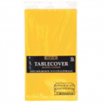 Image de YELLOW SUNSHINE PLASTIC TABLE COVER 54 X 108 