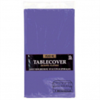 Picture of PURPLE PLASTIC TABLE COVER 54 X 108     
