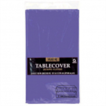 Image de PURPLE PLASTIC TABLE COVER 54 X 108     