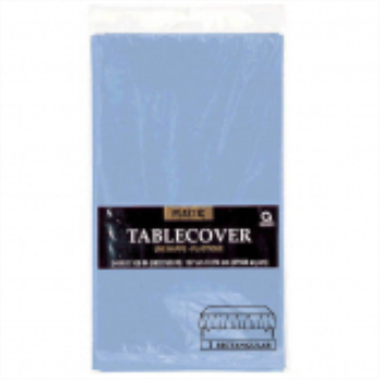 Picture of PASTEL BLUE PLASTIC TABLE COVER 54 X 108 
