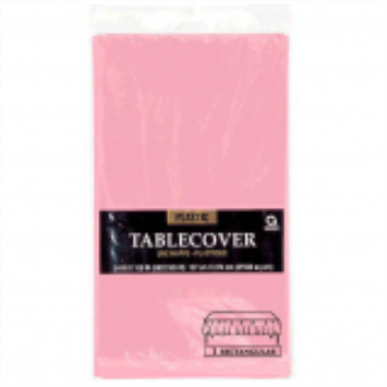 Picture of PINK PLASTIC TABLE COVER 54 X 108      