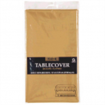 Picture of GOLD PLASTIC TABLE COVER 54 X 108          
