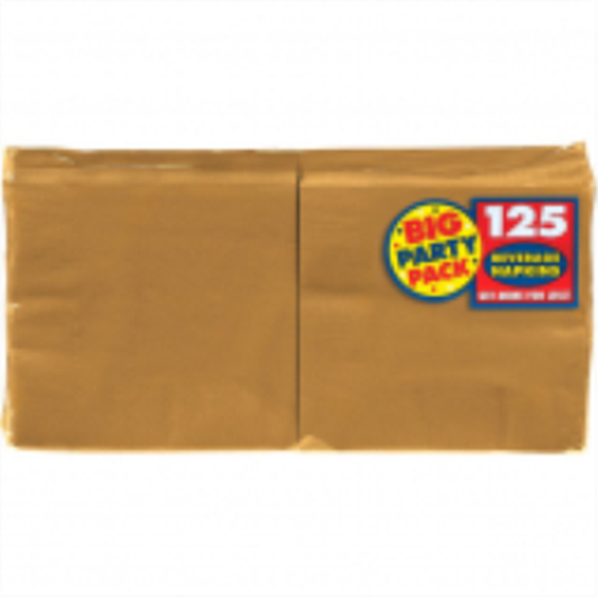 Image sur GOLD BEVERAGE NAPKINS - BIG PARTY PACK 