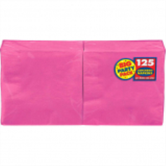 Picture of BRIGHT PINK LUNCHEON NAPKINS - BIG PARTY PACK