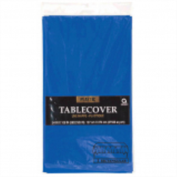 Image de ROYAL BLUE PLASTIC TABLE COVER 54 X 108 