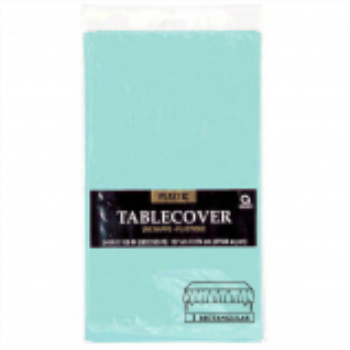 Picture of ROBIN'S EGG BLUE PLASTIC TABLE COVER 54 X 108  