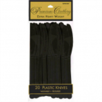 Image de BLACK PREMIUM PLASTIC KNIVES