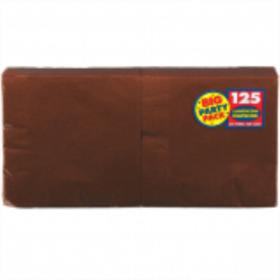 Image sur CHOCOLATE BROWN LUNCHEON NAPKINS - BIG PARTY PACK