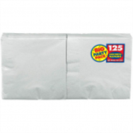 Image sur SILVER LUNCHEON NAPKINS - BIG PARTY PACK