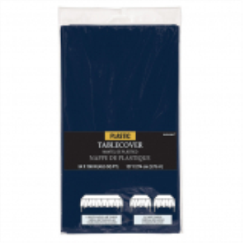 Picture of NAVY PLASTIC TABLE COVER 54 X 108 