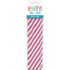 Picture of BRIGHT PINK STRIPE PAPER STRAWS