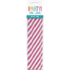 Image sur BRIGHT PINK STRIPE PAPER STRAWS