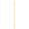 Picture of YELLOW STRIPE PAPER STRAWS