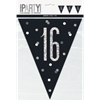 Image sur 16th GLITZY BLACK FLAG BANNER - 9'