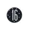 Image sur 16th -3" GLITZ BLACK 16th BIRTHDAY BADGE