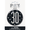 Picture of 30th - 3" GLITZ BLACK 30th BIRTHDAY BADGE