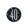 Image sur 40th - 3" GLITZ BLACK 40th BIRTHDAY BADGE