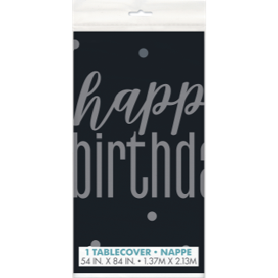 Image sur TABLEWARE - GLITZ BLACK BIRTHDAY - TABLE COVER