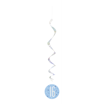 Image de 16th GLITZ BLUE HANGING SWIRLS