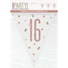 Picture of 16th GLITZ ROSE GOLD PRISM PENNANT BANNER