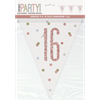 Image sur 16th GLITZ ROSE GOLD PRISM PENNANT BANNER