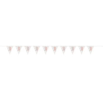 Picture of 30th - GLITZ ROSE GOLD 30th PRISMATIC PENNANT BANNER