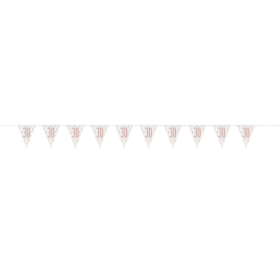 Picture of 30th - GLITZ ROSE GOLD 30th PRISMATIC PENNANT BANNER