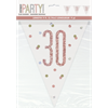 Picture of 30th - GLITZ ROSE GOLD 30th PRISMATIC PENNANT BANNER