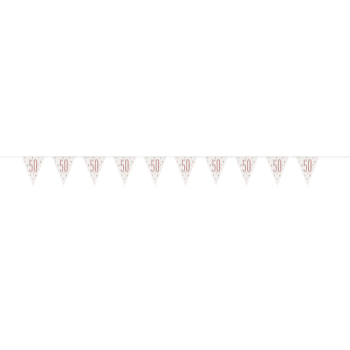 Image de 50th - GLITZ ROSE GOLD 50th PRISMATIC PENNANT BANNER