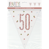 Image sur 50th - GLITZ ROSE GOLD 50th PRISMATIC PENNANT BANNER