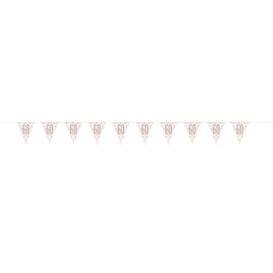 Image sur 60th - GLITZ ROSE GOLD 60th PRISM ATIC PENNANT BANNER