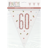 Picture of 60th - GLITZ ROSE GOLD 60th PRISM ATIC PENNANT BANNER