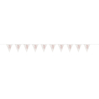 Picture of 70th - GLITZ ROSE GOLD 70th PRISMATIC PENNANT BANNER