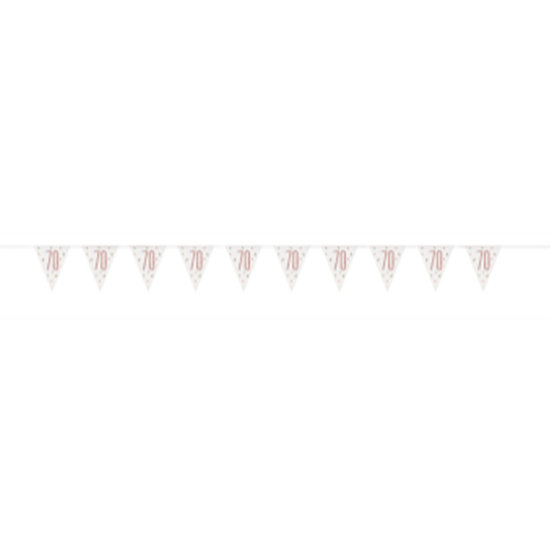 Picture of 70th - GLITZ ROSE GOLD 70th PRISMATIC PENNANT BANNER