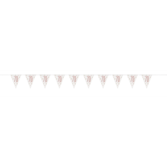 Image sur 70th - GLITZ ROSE GOLD 70th PRISMATIC PENNANT BANNER