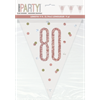 Image sur 80th - GLITZ ROSE GOLD 80th PRISMATIC PENNANT BANNER