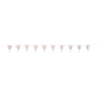 Picture of 90th - GLITZ ROSE GOLD 90th PRISMATIC PENNANT BANNER