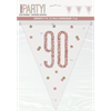 Image sur 90th - GLITZ ROSE GOLD 90th PRISMATIC PENNANT BANNER