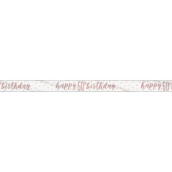 Image de 60th - GLITZ ROSE GOLD 60th PRISMATIC BANNER - 9'