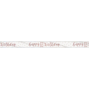 Image de 65th - GLITZ ROSE GOLD 65th PRISMATIC BANNER - 9'