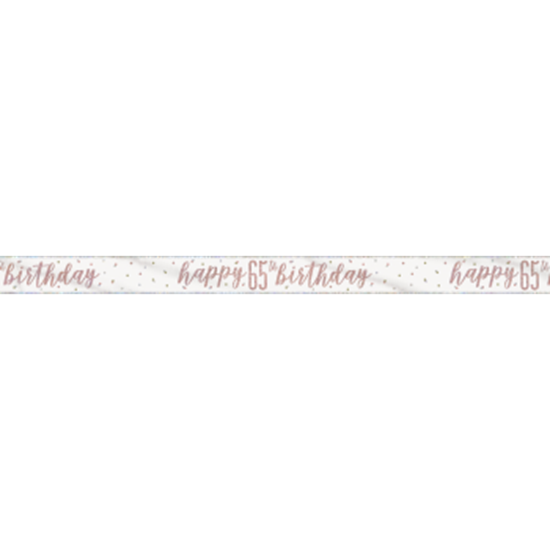 Image sur 65th - GLITZ ROSE GOLD 65th PRISMATIC BANNER - 9'