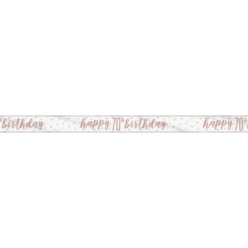 Image de 70th - GLITZ ROSE GOLD 70th PRISM BANNER - 9'