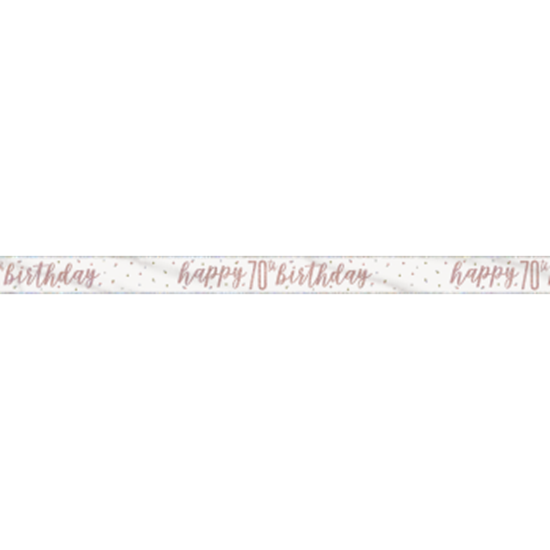 Image sur 70th - GLITZ ROSE GOLD 70th PRISM BANNER - 9'