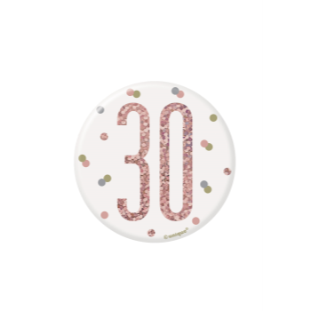 Image de 30th GLITZ ROSE GOLD 3" BADGE