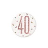 Image sur 40th - GLITZ ROSE GOLD 3" BADGE