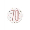 Picture of 70th - GLITZ ROSE GOLD 3" BADGE