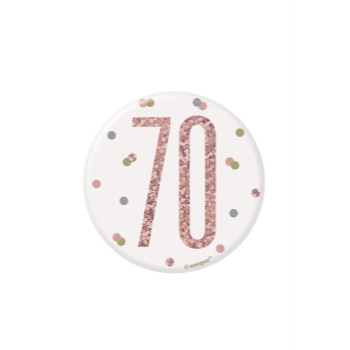 Picture of 70th - GLITZ ROSE GOLD 3" BADGE