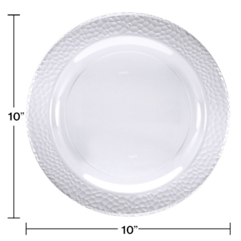 Image de CLEAR PEBBLE 10" PLASTIC PLATES 