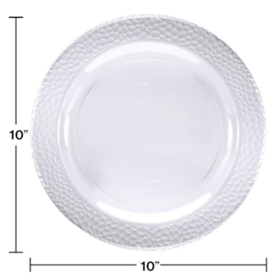 Image sur CLEAR PEBBLE 10" PLASTIC PLATES 